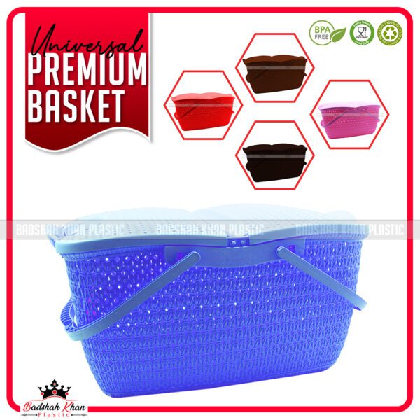 Multipurpose Plastic Basket – For Baby Clothes, Picnic & Storage