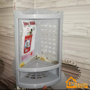 Corner Plastic Rack – Bathroom and Kitchen Vanity Organizer | Space-Saving & Durable