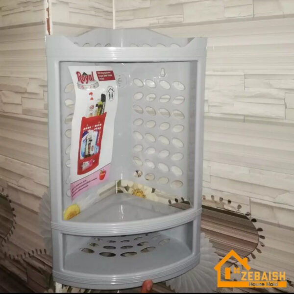 Corner Plastic Rack – Bathroom and Kitchen Vanity Organizer | Space-Saving & Durable