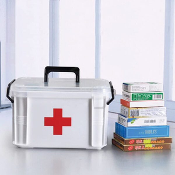 Aqua Plastic Medicine Box – Compact Storage for Pills & First Aid - Image 5