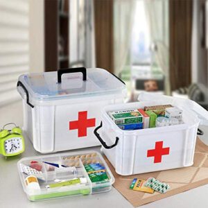 Aqua Plastic Medicine Box – Compact Storage for Pills & First Aid