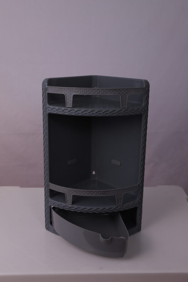 Corner Plastic Rack – Bathroom and Kitchen Vanity Organizer | Space-Saving & Durable - Image 3