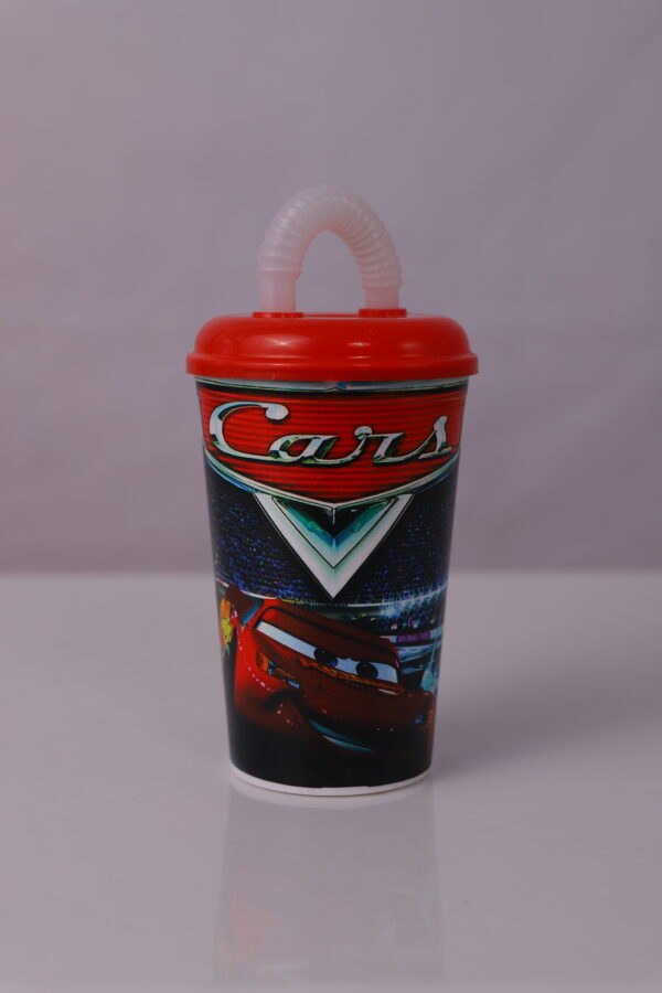 Straw Glass - Juice Cup - Sipper for kids Random Design - Cartoon Glass - Glass for Kids - Mug - Plastic Glass - Image 4