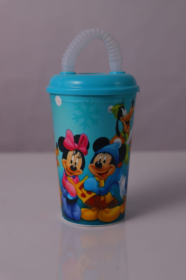 Straw Glass - Juice Cup - Sipper for kids Random Design - Cartoon Glass - Glass for Kids - Mug - Plastic Glass - Image 5