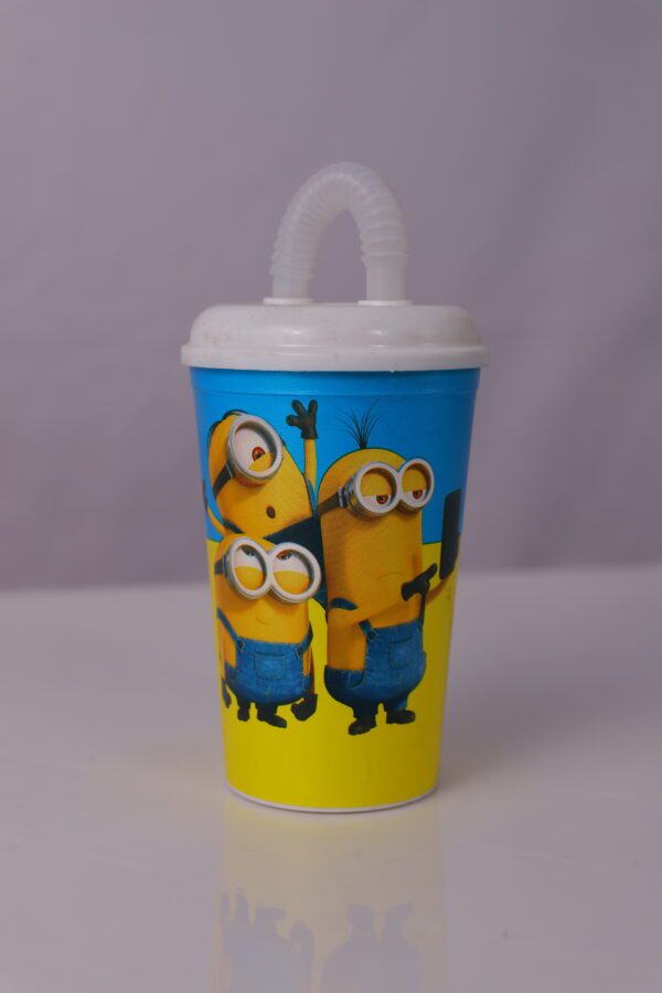 Straw Glass - Juice Cup - Sipper for kids Random Design - Cartoon Glass - Glass for Kids - Mug - Plastic Glass - Image 6