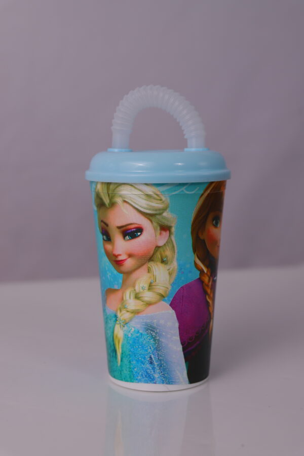 Straw Glass - Juice Cup - Sipper for kids Random Design - Cartoon Glass - Glass for Kids - Mug - Plastic Glass - Image 7