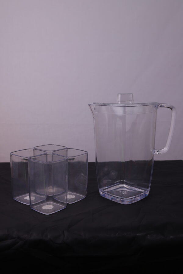 Premium Quality Water Jug with 4 Durable Plastic Glasses | Stylish & Unbreakable Set - Image 3