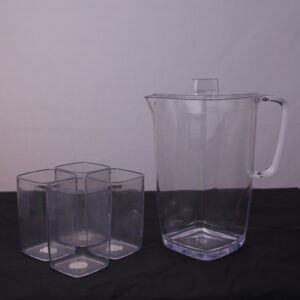 Premium Quality Water Jug with 4 Durable Plastic Glasses | Stylish & Unbreakable Set