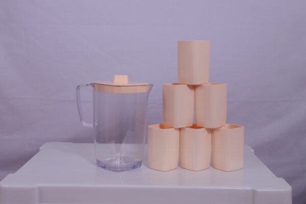 Premium Quality Water Jug with 6 Durable Plastic Glasses - Image 2