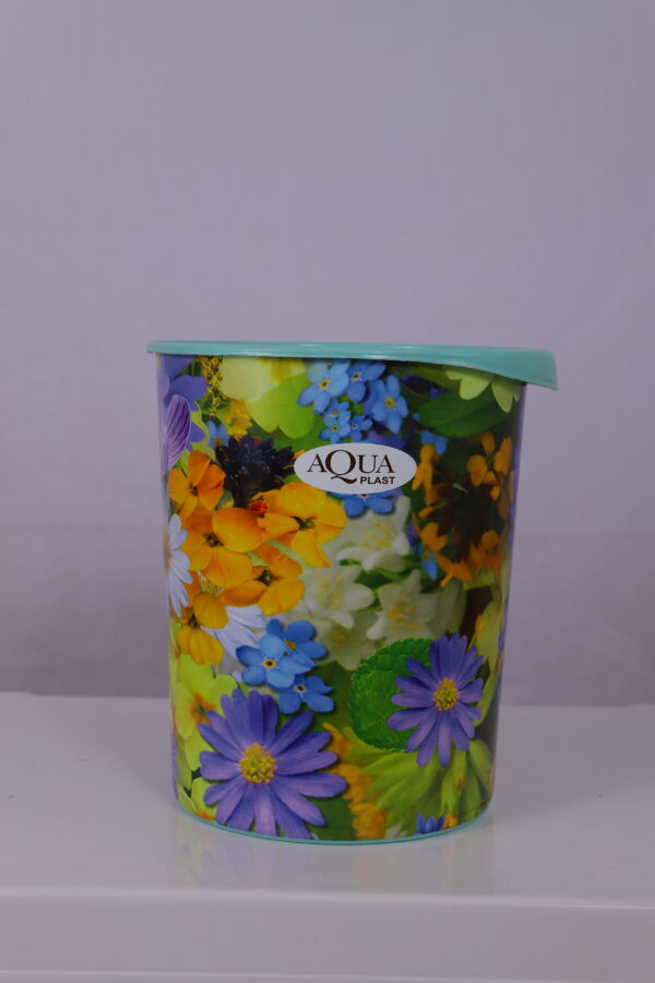 Aqua Plast Floral Printed Dustbin – Elegant Design, Everyday Function - Image 2