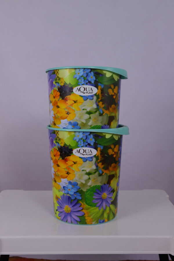 Aqua Plast Floral Printed Dustbin – Elegant Design, Everyday Function - Image 4