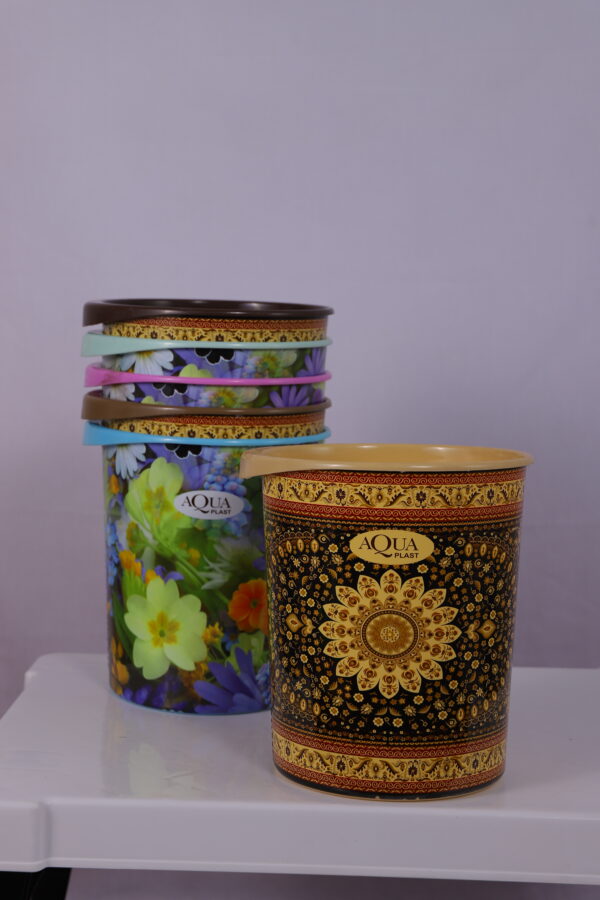 Aqua Plast Premium Dustbin – Elegant Mughal Pattern Design - Image 3