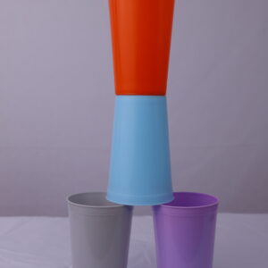 Multicolor Unbreakable Plastic Glass Set – Pack of 4 | Reusable & Durable Drinking Glasses