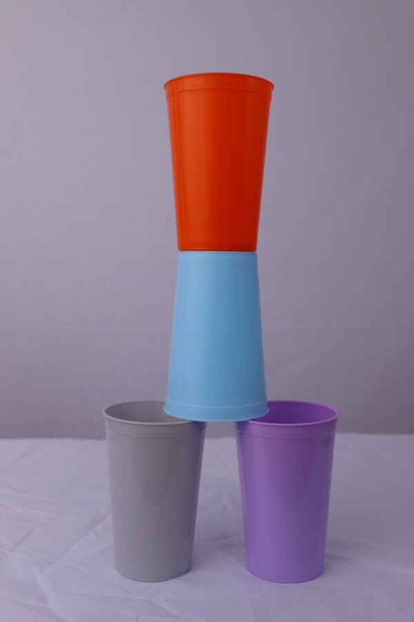 Multicolor Unbreakable Plastic Glass Set – Pack of 4 | Reusable & Durable Drinking Glasses