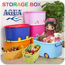 Aqua Multi-Purpose Plastic Extra Large Toy Box Storage Container Box